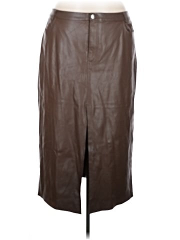 The Drop Faux Leather Skirt (view 1)