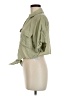 Zara 100% Lyocell Green 3/4 Sleeve Button-Down Shirt Size M - photo 5