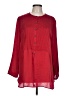Coldwater Creek 100% Polyester Red Long Sleeve Blouse Size L (petite) - photo 1