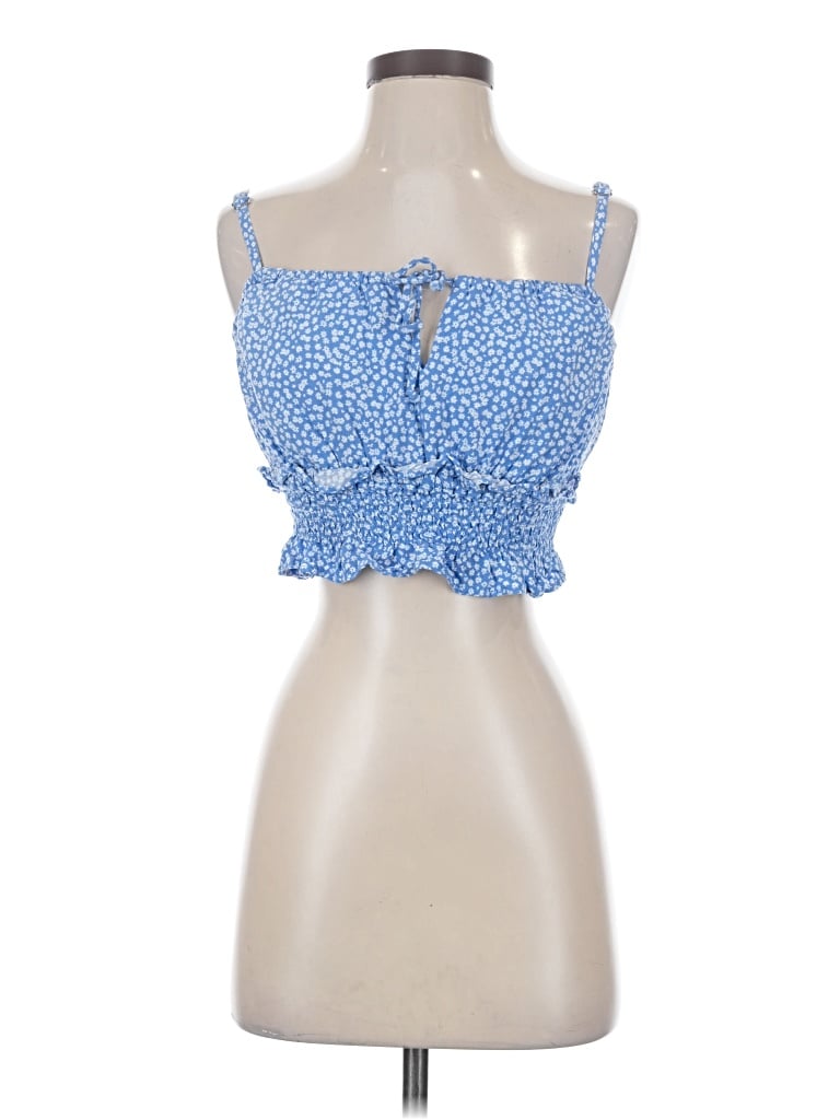 Pre-owned Wild Fable Sleeveless Blouse In Blue