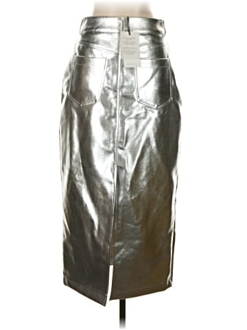 7 For All Mankind Faux Leather Skirt (view 2)