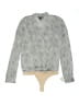 Paige 100% Polyester Silver Gray Bodysuit Size S - photo 1
