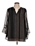 Octavia 100% Polyester Black Long Sleeve Blouse Size L - photo 1