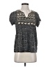 THML 100% Rayon Black Short Sleeve Blouse Size S - photo 1