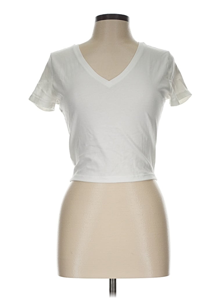 Pre-owned Wild Fable Short Sleeve T-shirt In Ivory