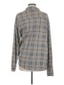 English Laundry Plaid Gray Long Sleeve Blouse Size M - photo 2