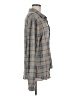 English Laundry Plaid Gray Long Sleeve Blouse Size M - photo 4