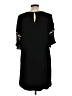 Ann Taylor LOFT 100% Polyester Black 3/4 Sleeve Top Size L - photo 2