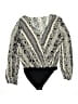 About A Girl 100% Rayon Black Bodysuit Size 10 - photo 1