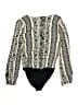 About A Girl 100% Rayon Black Bodysuit Size 10 - photo 2
