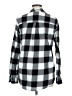 Express 100% Cotton Plaid White Silver Long Sleeve Button-Down Shirt Size M - photo 2
