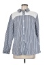 Studio Stripes Blue Long Sleeve Button-Down Shirt Size M - photo 1