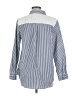Studio Stripes Blue Long Sleeve Button-Down Shirt Size M - photo 2