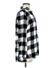 Express 100% Cotton Plaid White Silver Long Sleeve Button-Down Shirt Size M - photo 4