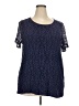 Lee Blue Short Sleeve Blouse Size 2X - photo 1