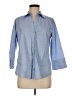 Foxcroft Blue 3/4 Sleeve Button-Down Shirt Size M - photo 1