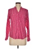 Notations Print Pink Long Sleeve Blouse Size M (petite) - photo 1