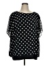 LILBETTER Polka Dots Black Short Sleeve Blouse Size 3XL - photo 1