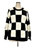 Torrid 100% Acrylic Checkered-gingham Black Pullover Sweater Size 2X Plus (2) - photo 1