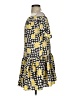 Milly 100% Silk Print Yellow Casual Dress Size S - photo 5
