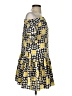 Milly 100% Silk Print Yellow Casual Dress Size S - photo 4