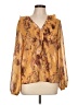 Unbranded 100% Polyester Gold 3/4 Sleeve Blouse Size L - photo 1