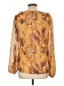Unbranded 100% Polyester Gold 3/4 Sleeve Blouse Size L - photo 2