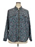 MICHAEL Michael Kors 100% Polyester Polka Dots Teal Long Sleeve Blouse Size 2X (estimated) - photo 1