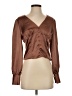 Sincerely Jules Brown Long Sleeve Blouse Size S - photo 1