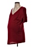 Pink Blush Burgundy Short Sleeve Top Size S - photo 1