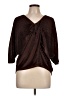 Express 100% Polyester Brown 3/4 Sleeve Blouse Size L - photo 1