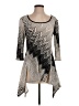 MESMERIZE Chevron-herringbone Gray Long Sleeve Top Size S - photo 1