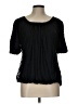 Sara Michelle Black Short Sleeve Blouse Size L - photo 1