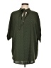 Shein 100% Polyester Polka Dots Green 3/4 Sleeve Blouse Size 12 - photo 1
