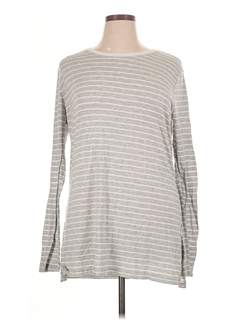 Pre-owned Athleta Long Sleeve T-shirt In Gray