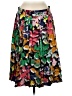 J.Crew 100% Silk Print Green Silk Skirt Size 8 - photo 1