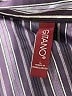 Gitano Stripes Purple 3/4 Sleeve Button-Down Shirt Size L - photo 7