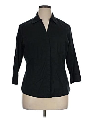 Riders by Lee 3/4 Sleeve Button-Down Shirt (view 1)
