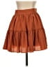 Shein 100% Polyester Solid Brown Casual Skirt Size 2 - photo 2