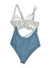 Unbranded Stripes Blue One Piece Swimsuit Size XL - photo 2