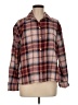 Old Navy 100% Cotton Plaid Brown Long Sleeve Button-Down Shirt Size M - photo 1