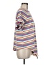 Main Strip Stripes Purple Short Sleeve Top Size M - photo 4