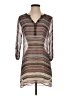 Ella Moss 100% Silk Brown 3/4 Sleeve Silk Top Size S - photo 1