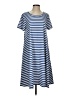 Lularoe Stripes Blue Casual Dress Size S - photo 1