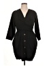 ASOS 100% Polyester Solid Black Casual Dress Size 14 - photo 1