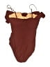 Unbranded Solid Brown One Piece Swimsuit Size XL (estimated) - photo 2