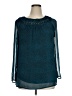 Coldwater Creek 100% Polyester Teal Long Sleeve Blouse Size 14 - photo 1