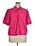 Ann Taylor LOFT 100% Polyester Pink Short Sleeve Blouse Size XL - photo 1