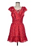 Parker 100% Polyester Hearts Red Casual Dress Size 6 - photo 1