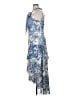 Theia Paisley Blue Cocktail Dress Size 14 - photo 5